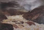 Peter Graham Spate in the Highlands Spain oil painting artist
